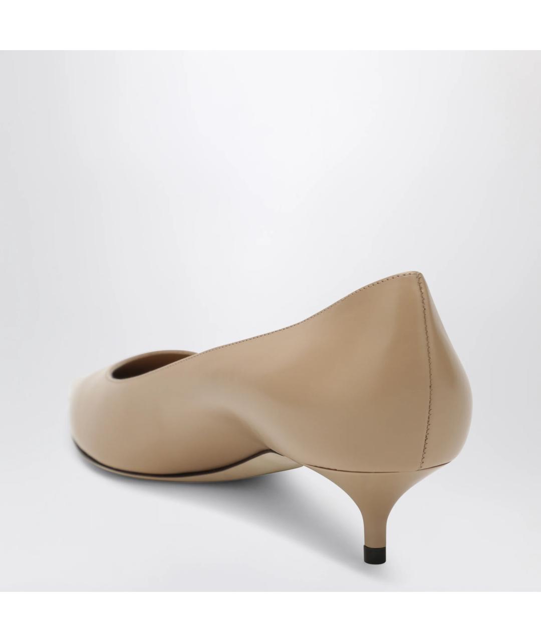 JIMMY CHOO Бежевые кожаные туфли, фото 2