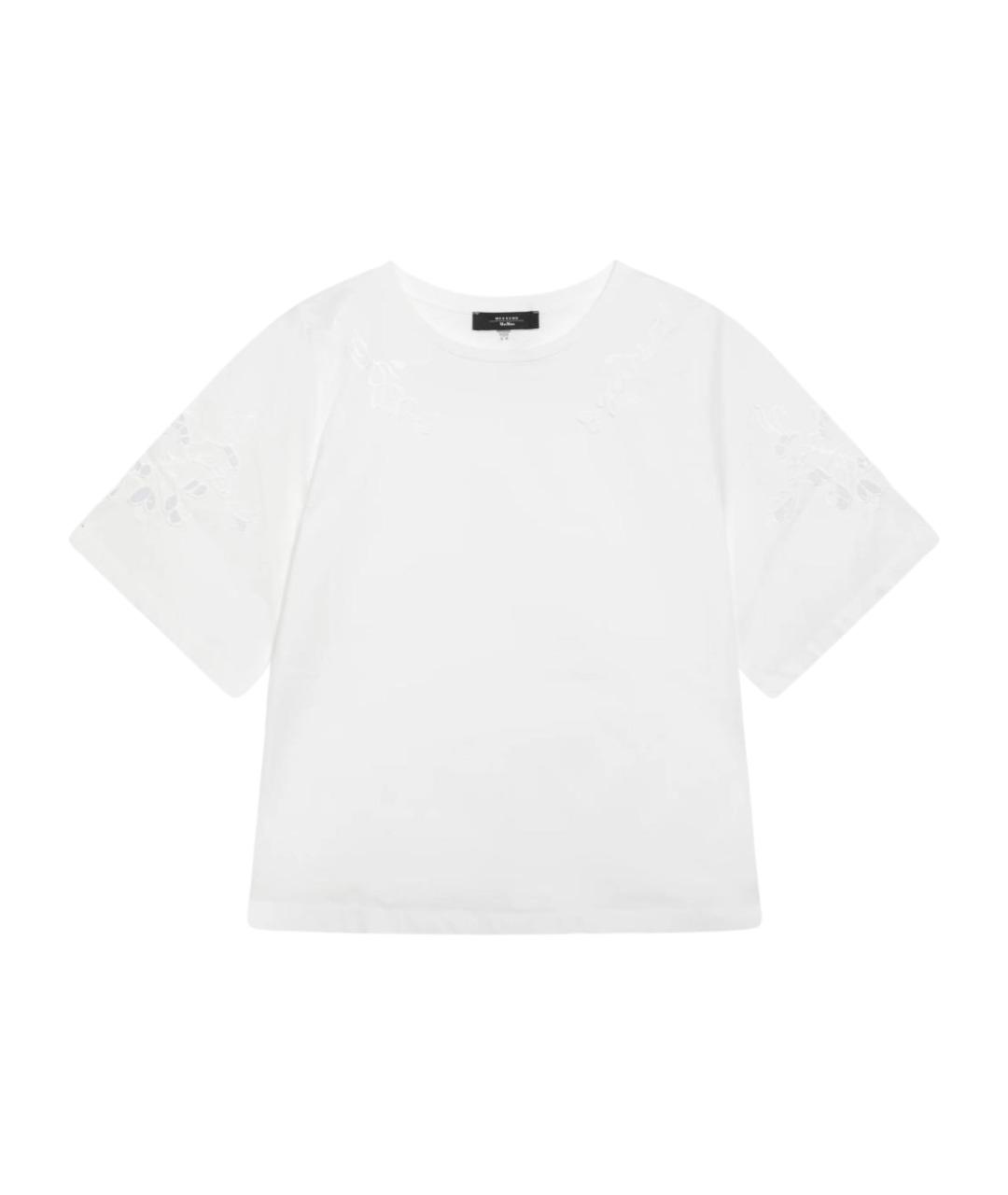 WEEKEND MAX MARA Белая хлопковая футболка, фото 1