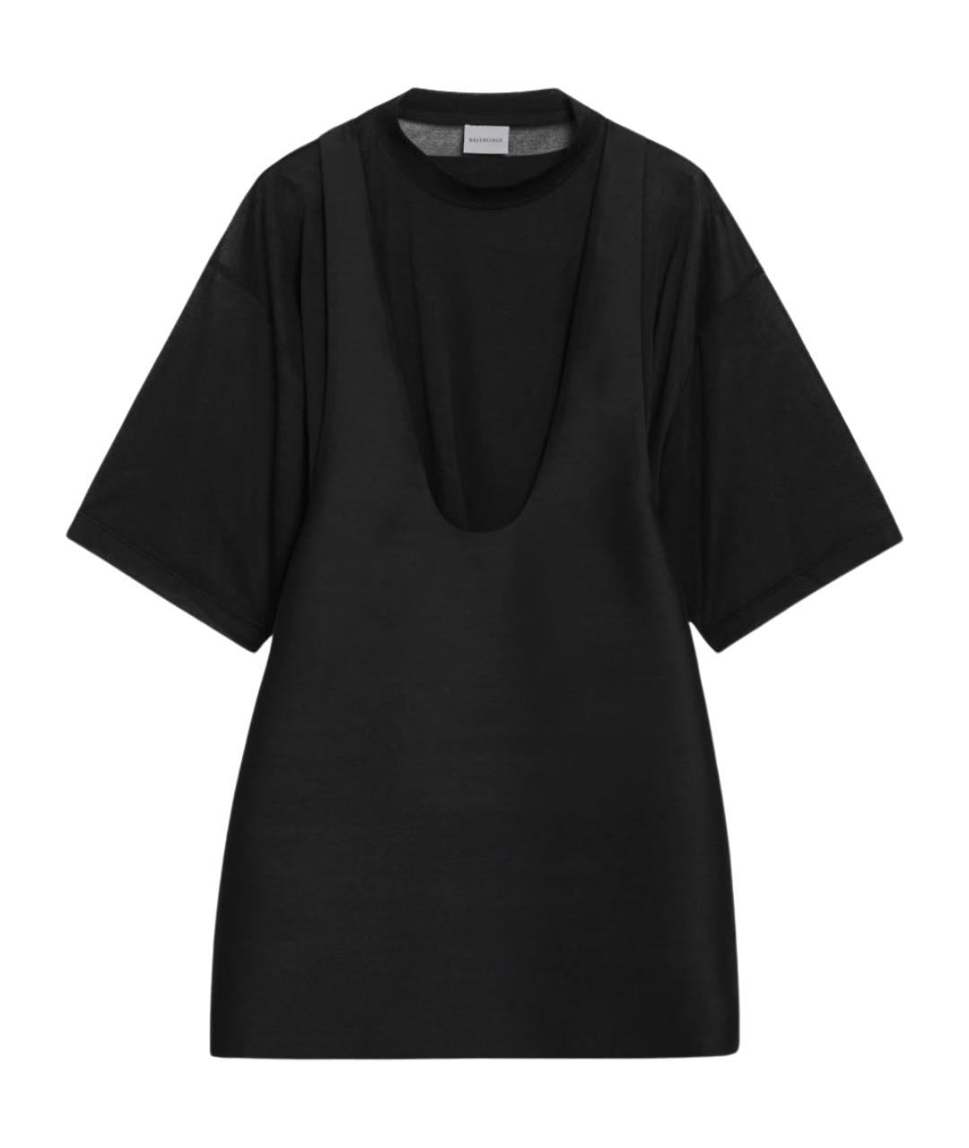 BALENCIAGA Черное шерстяное повседневное платье, фото 1