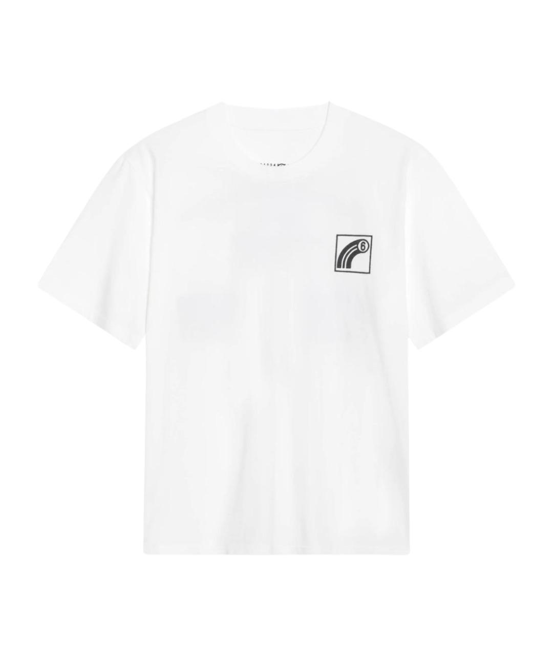 MM6 MAISON MARGIELA Белая хлопковая футболка, фото 1