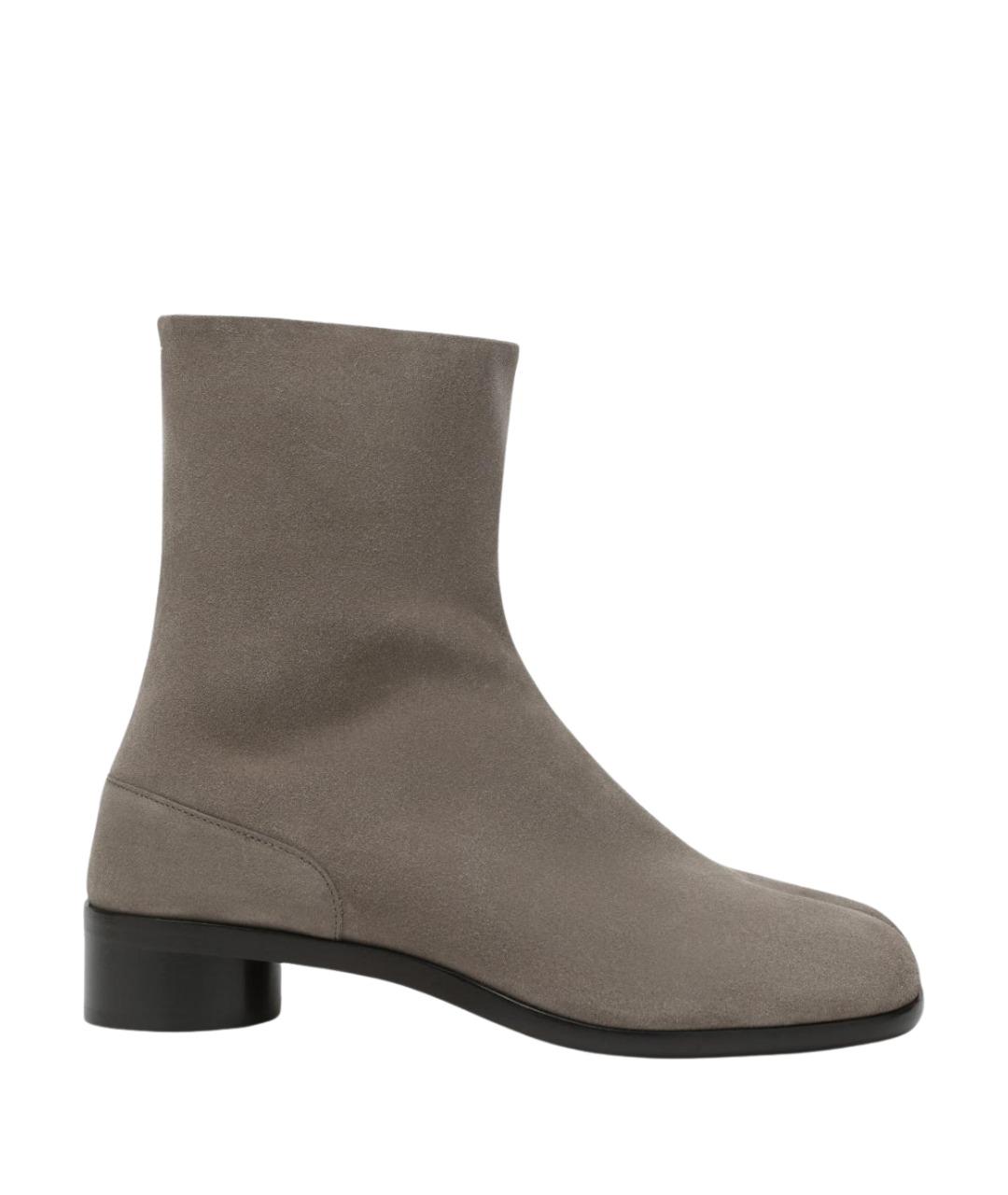 MAISON MARGIELA Коричневые кожаные высокие ботинки, фото 1