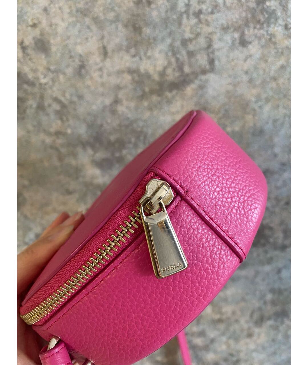 FURLA Розовая кожаная сумка через плечо, фото 4