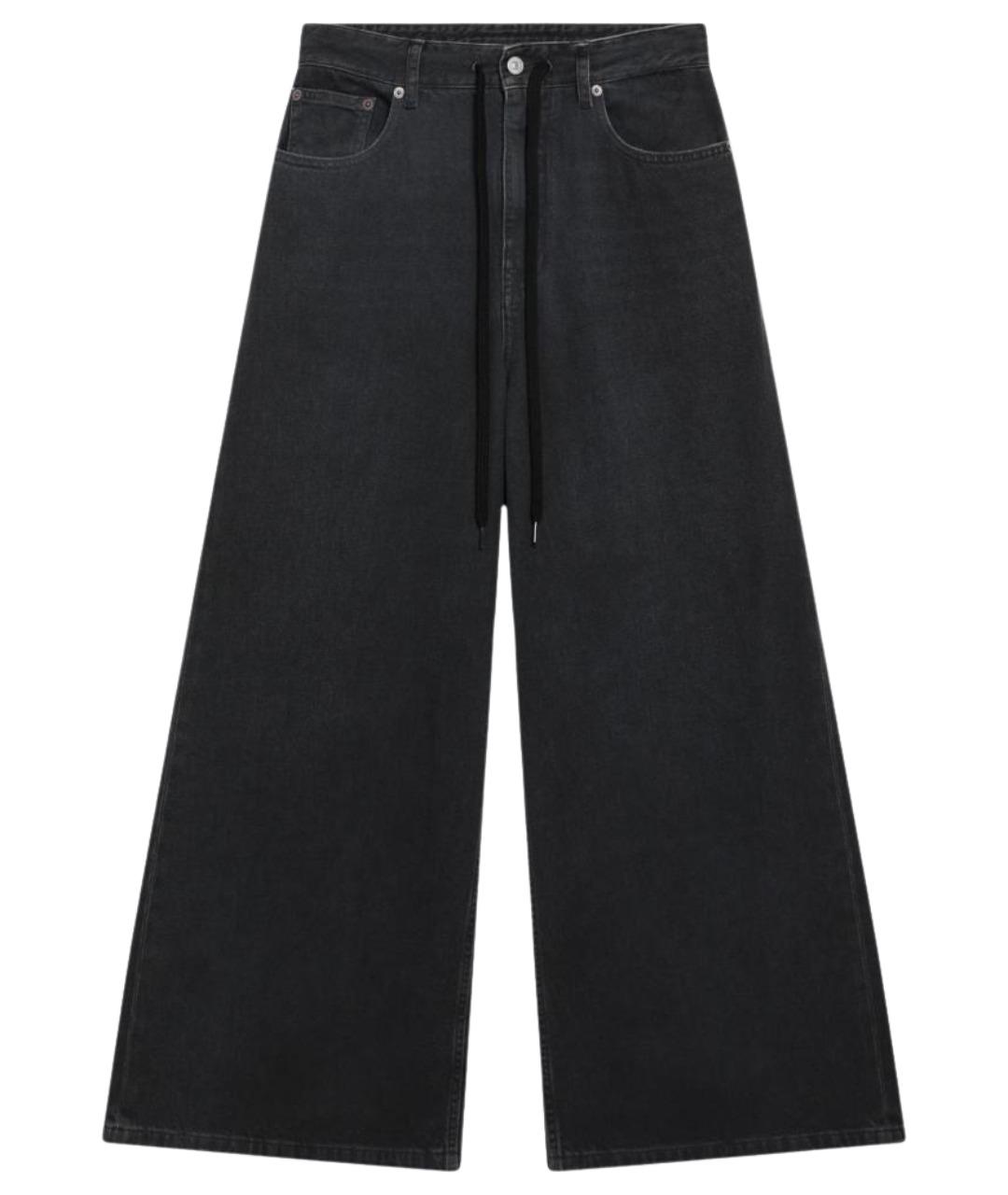 MM6 MAISON MARGIELA Черные хлопковые прямые джинсы, фото 1