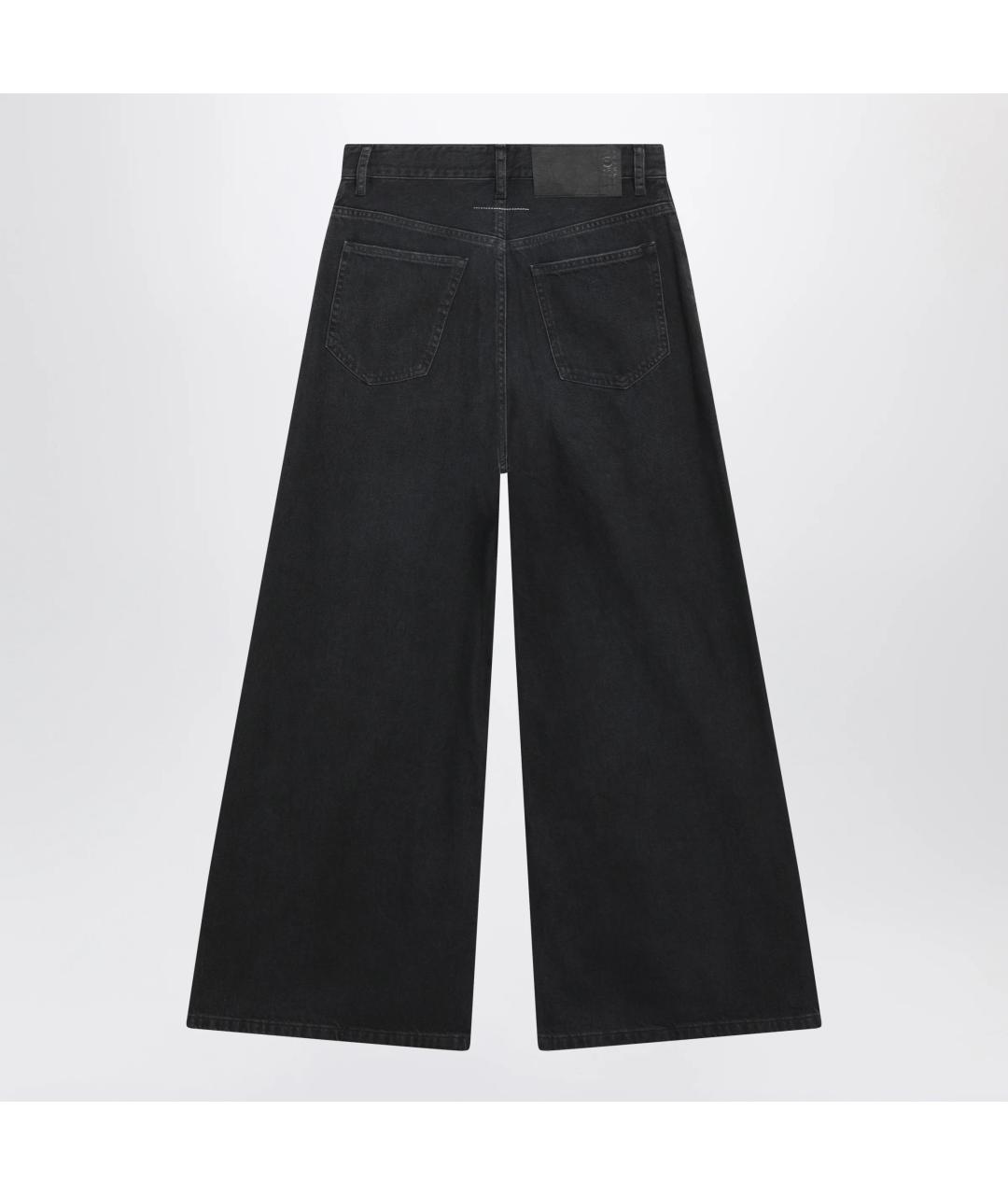 MM6 MAISON MARGIELA Черные хлопковые прямые джинсы, фото 2