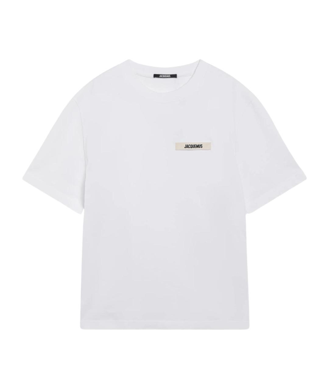 JACQUEMUS Белая хлопковая футболка, фото 1