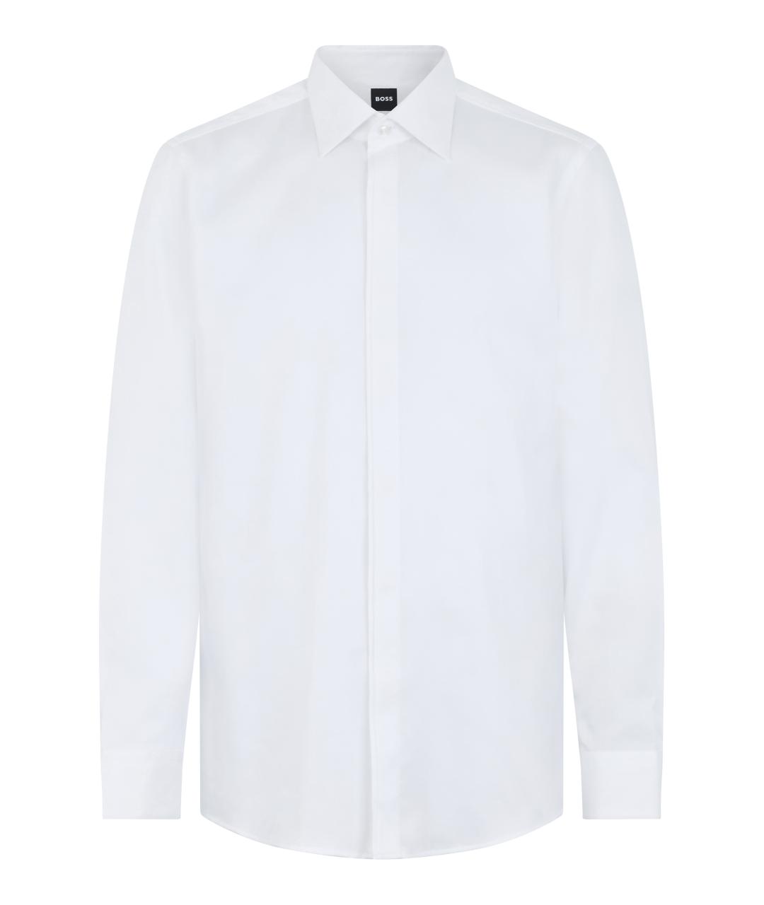 HUGO BOSS Белая хлопковая кэжуал рубашка, фото 1