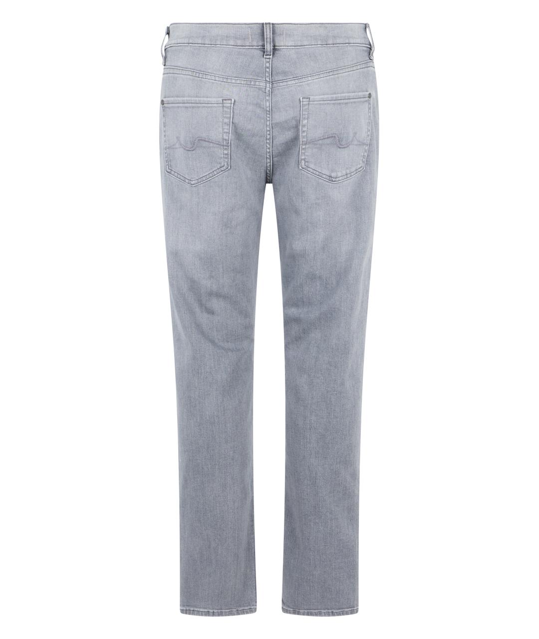 7 FOR ALL MANKIND Серые хлопковые прямые джинсы, фото 2