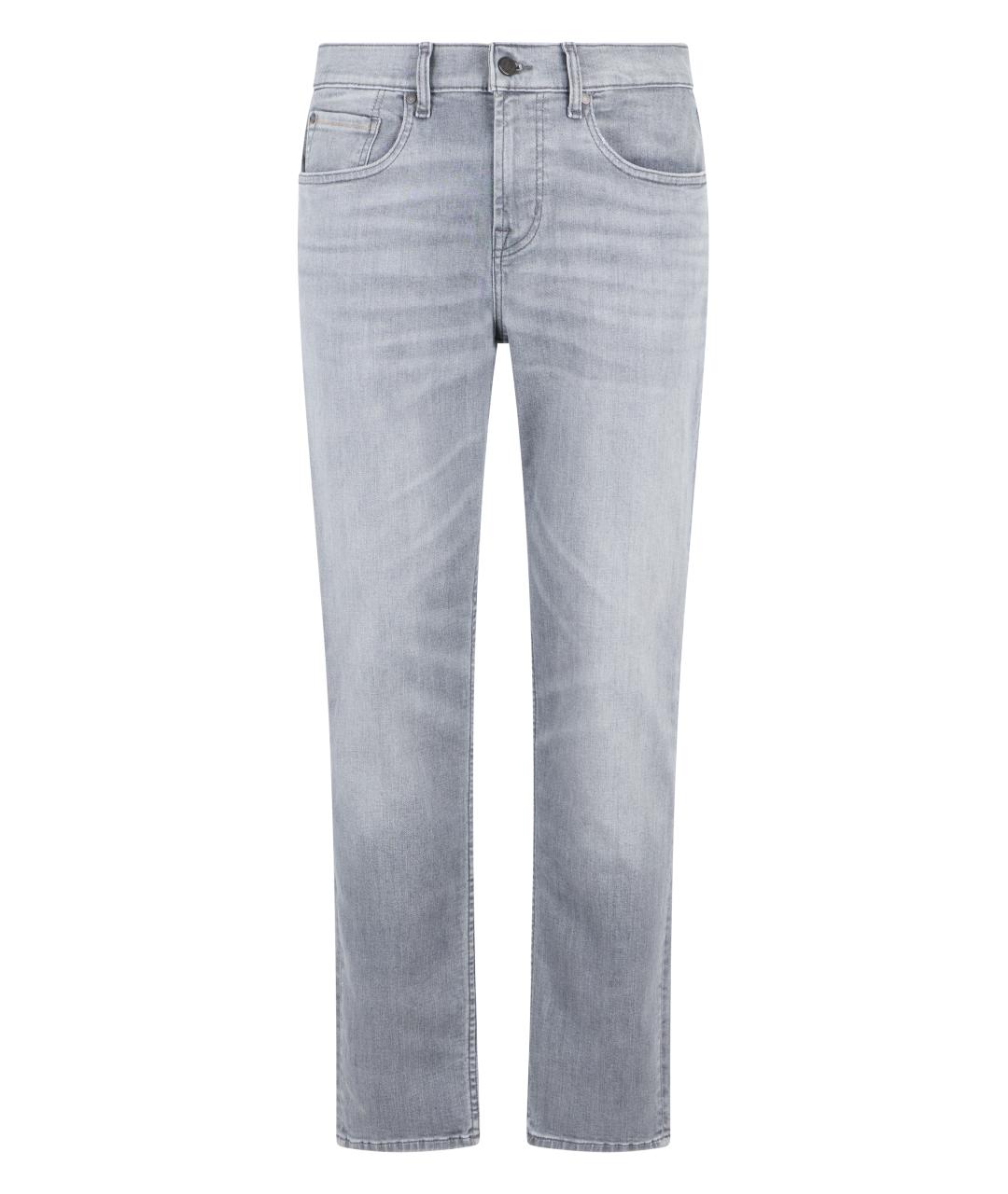 7 FOR ALL MANKIND Серые хлопковые прямые джинсы, фото 1