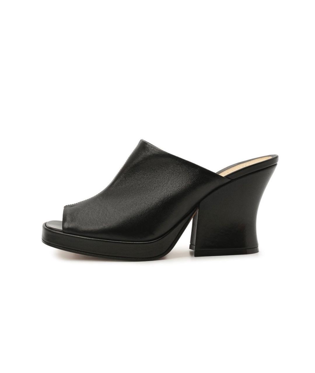 BOTTEGA VENETA Черные кожаные мюли, фото 9