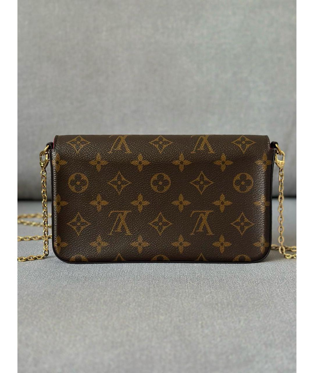 LOUIS VUITTON Коричневая канва сумка через плечо, фото 4