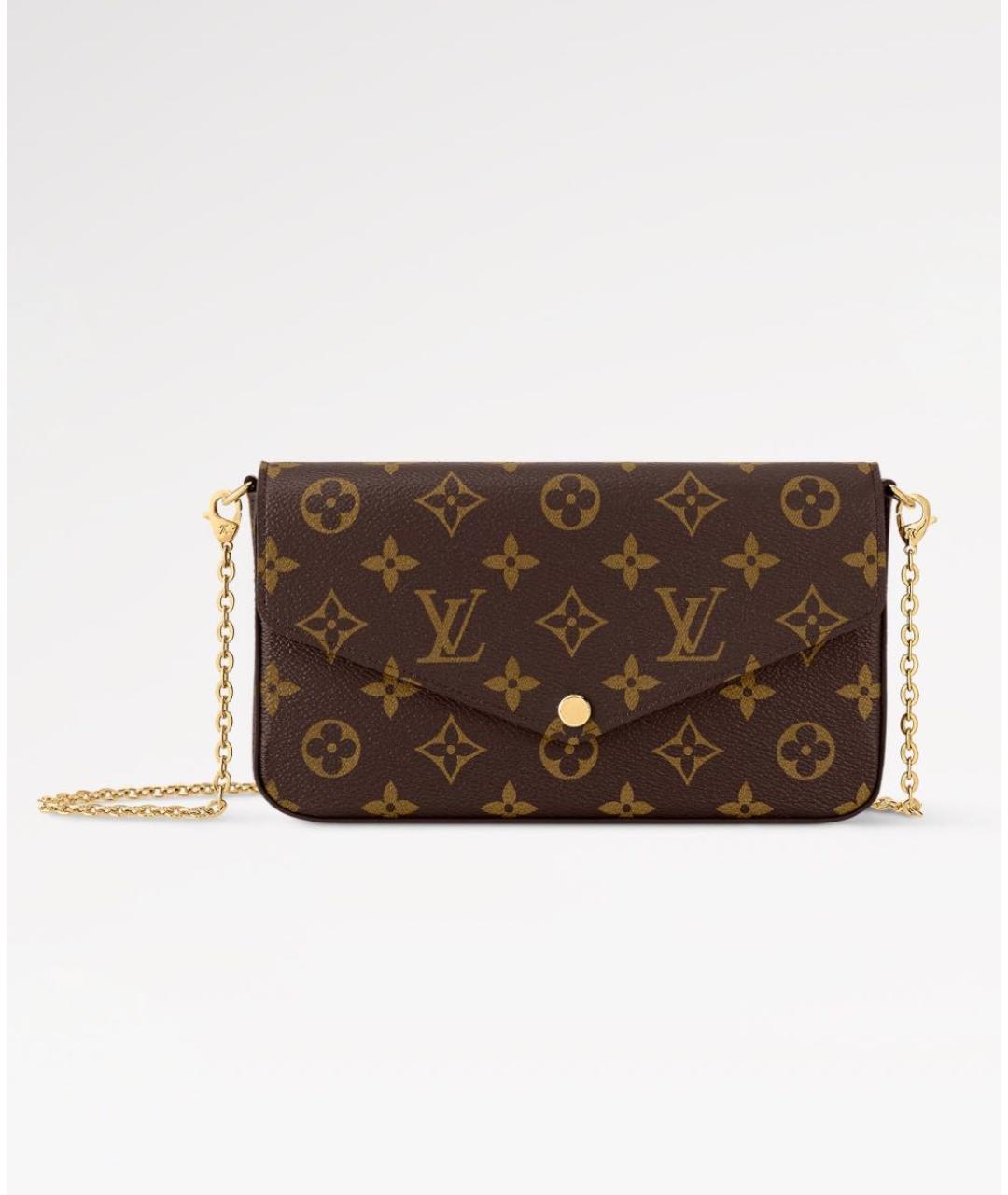 LOUIS VUITTON Коричневая канва сумка через плечо, фото 9