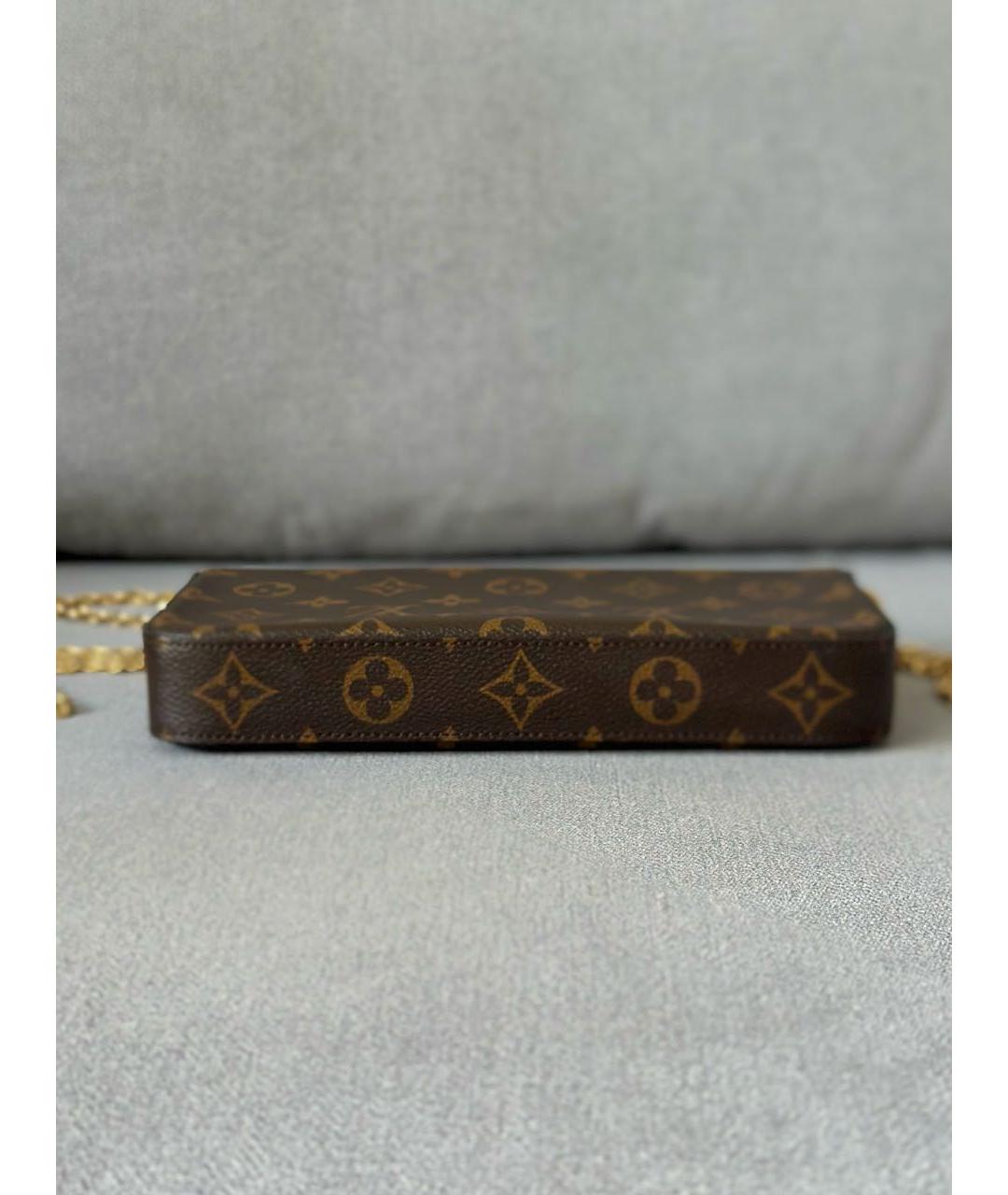 LOUIS VUITTON Коричневая канва сумка через плечо, фото 5