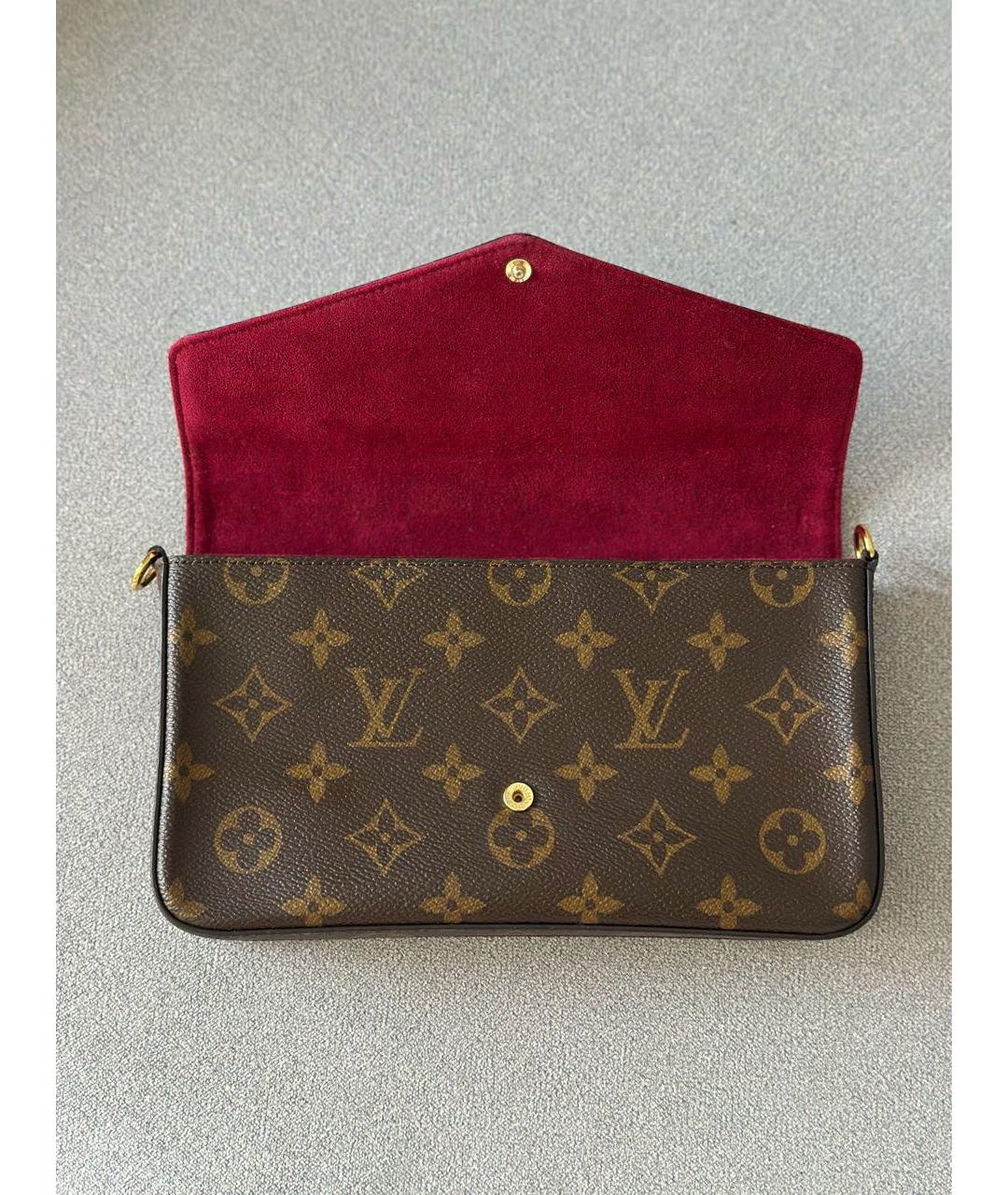 LOUIS VUITTON Коричневая канва сумка через плечо, фото 7