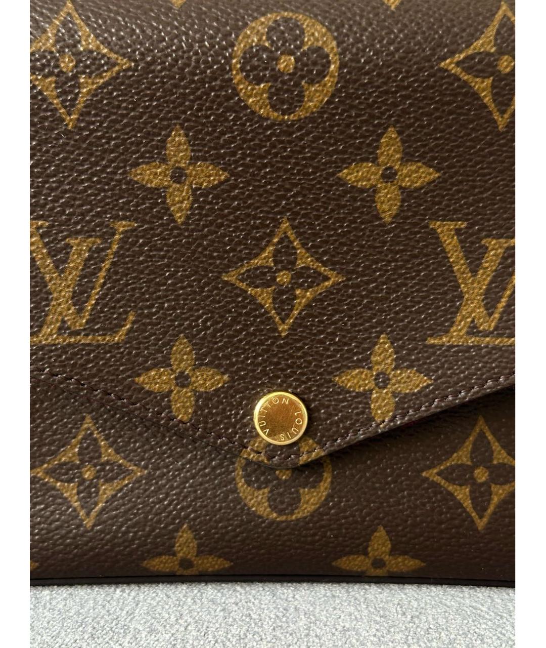 LOUIS VUITTON Коричневая канва сумка через плечо, фото 6