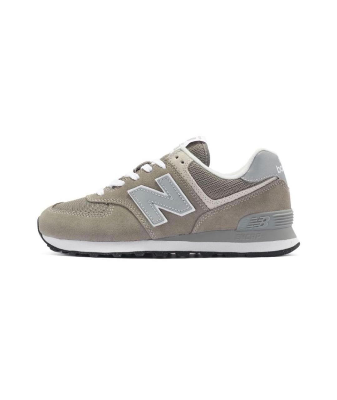 NEW BALANCE Серые замшевые низкие кроссовки / кеды, фото 4