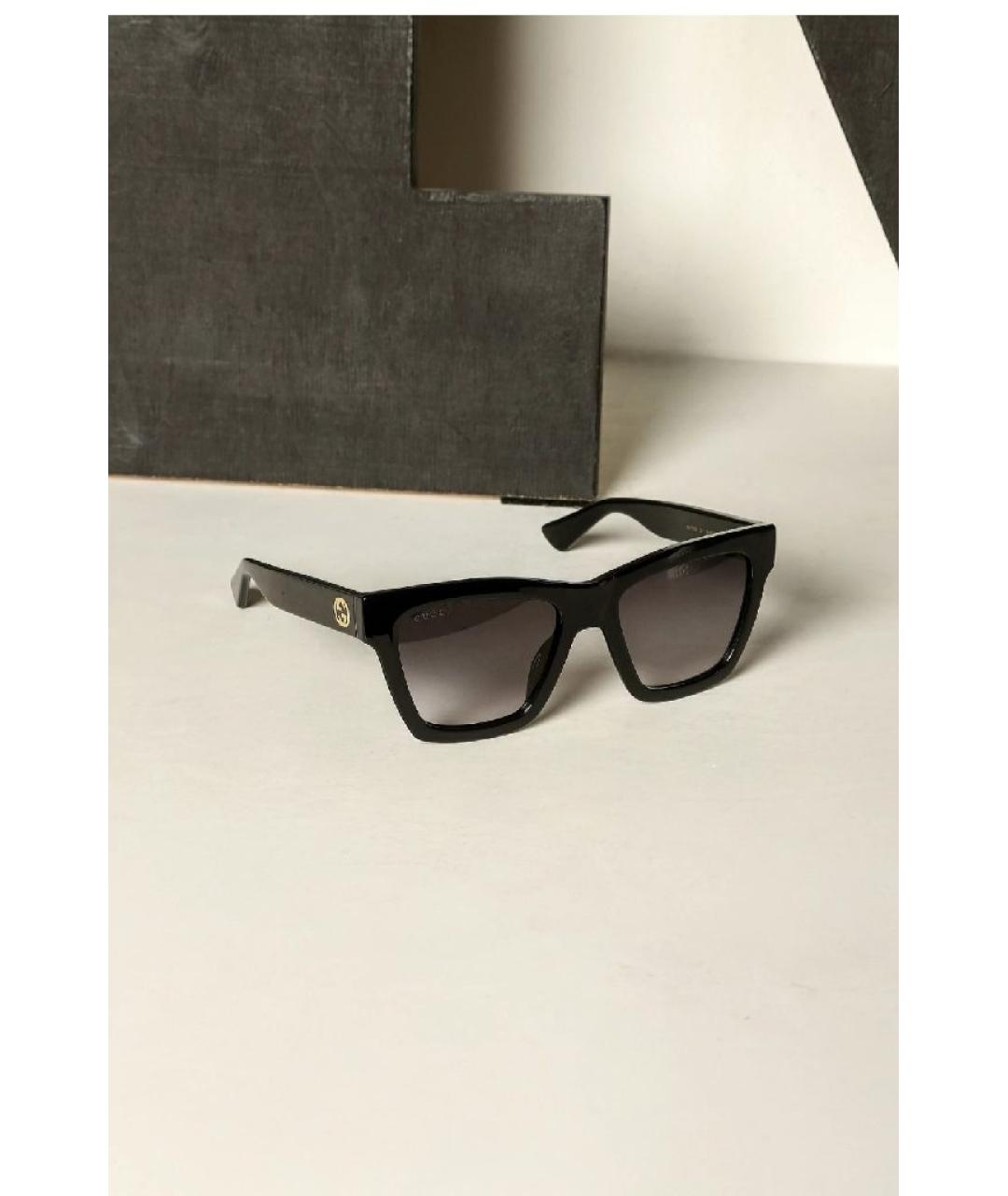 GUCCI Черные пластиковые солнцезащитные очки, фото 9