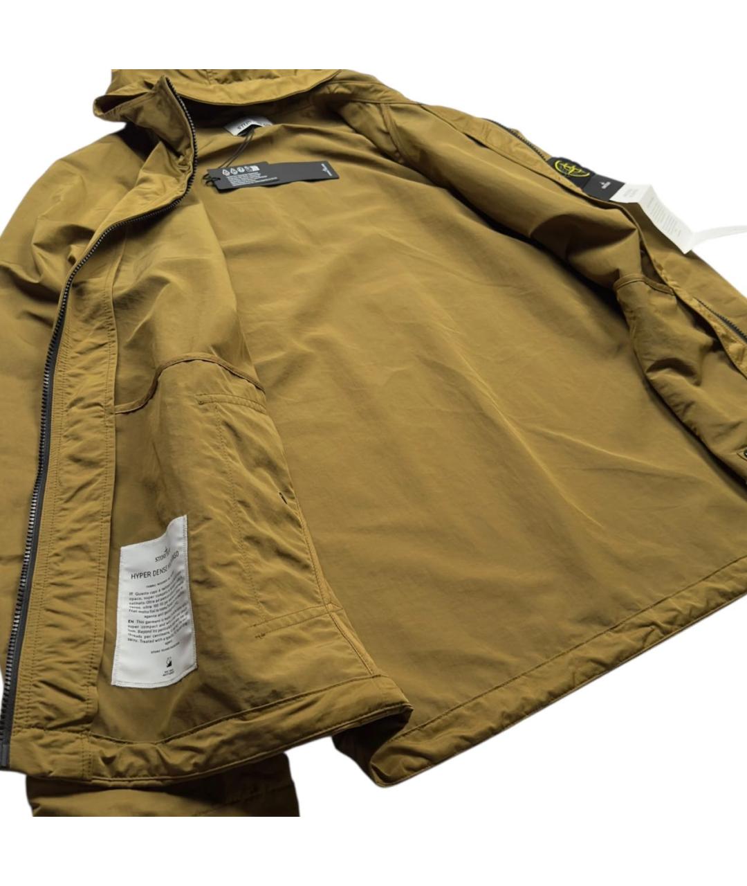 STONE ISLAND Бежевая нейлоновая куртка, фото 4