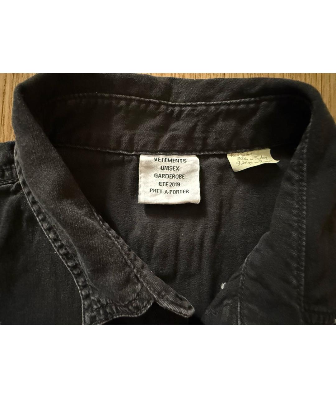 VETEMENTS Черная рубашка, фото 3