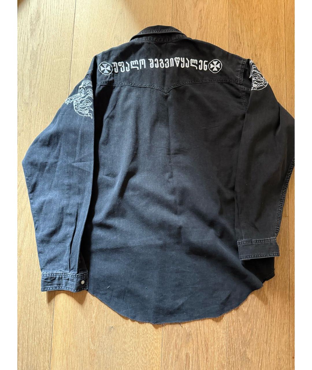 VETEMENTS Черная рубашка, фото 2