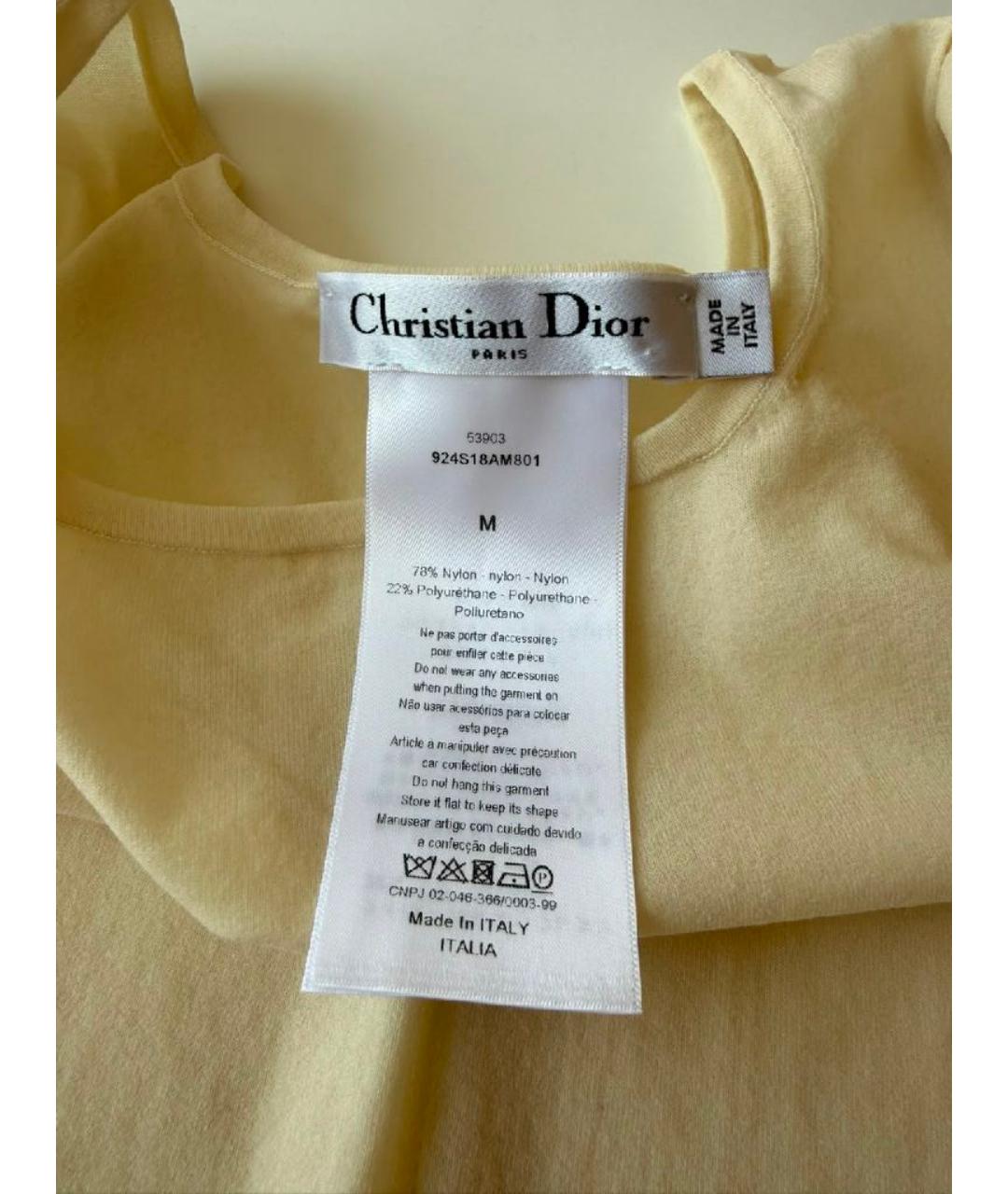 CHRISTIAN DIOR Бежевое нейлоновое боди, фото 3