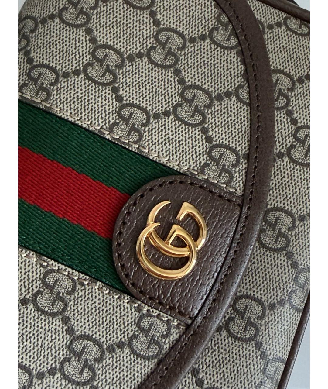 GUCCI Коричневая канва сумка через плечо, фото 7