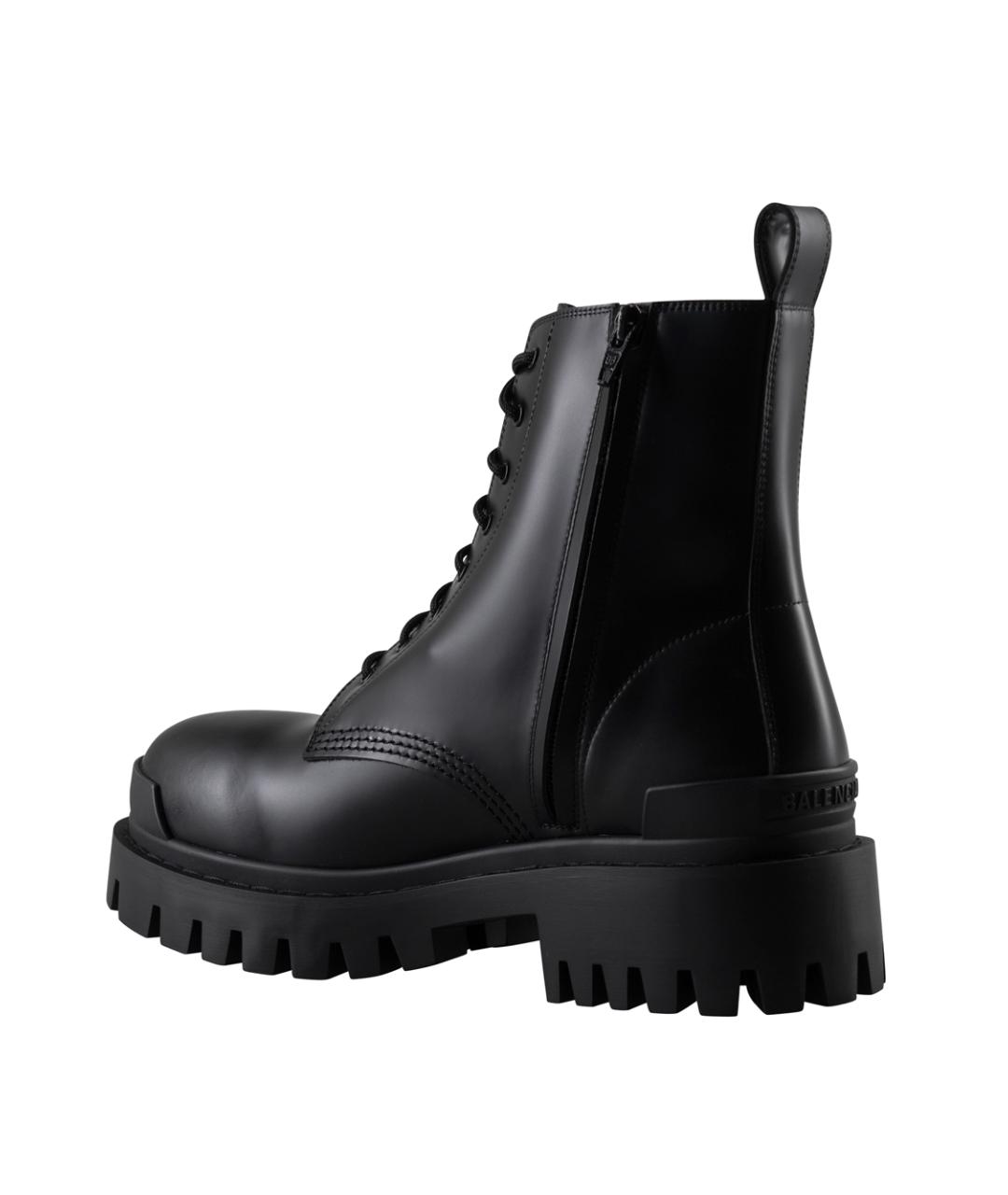 BALENCIAGA Черные кожаные высокие ботинки, фото 2