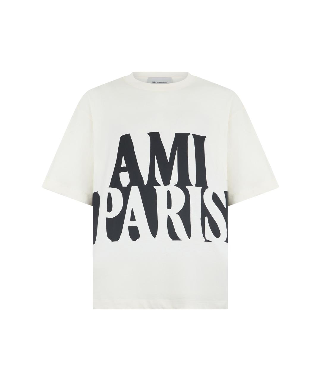 Ami Paris Белая хлопковая футболка, фото 1