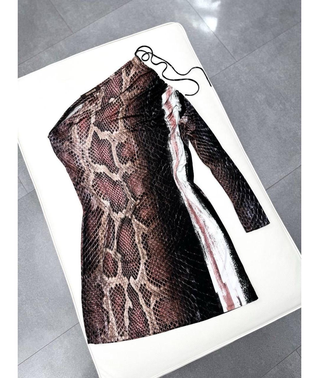 ROBERTO CAVALLI Мульти вискозное платье, фото 8
