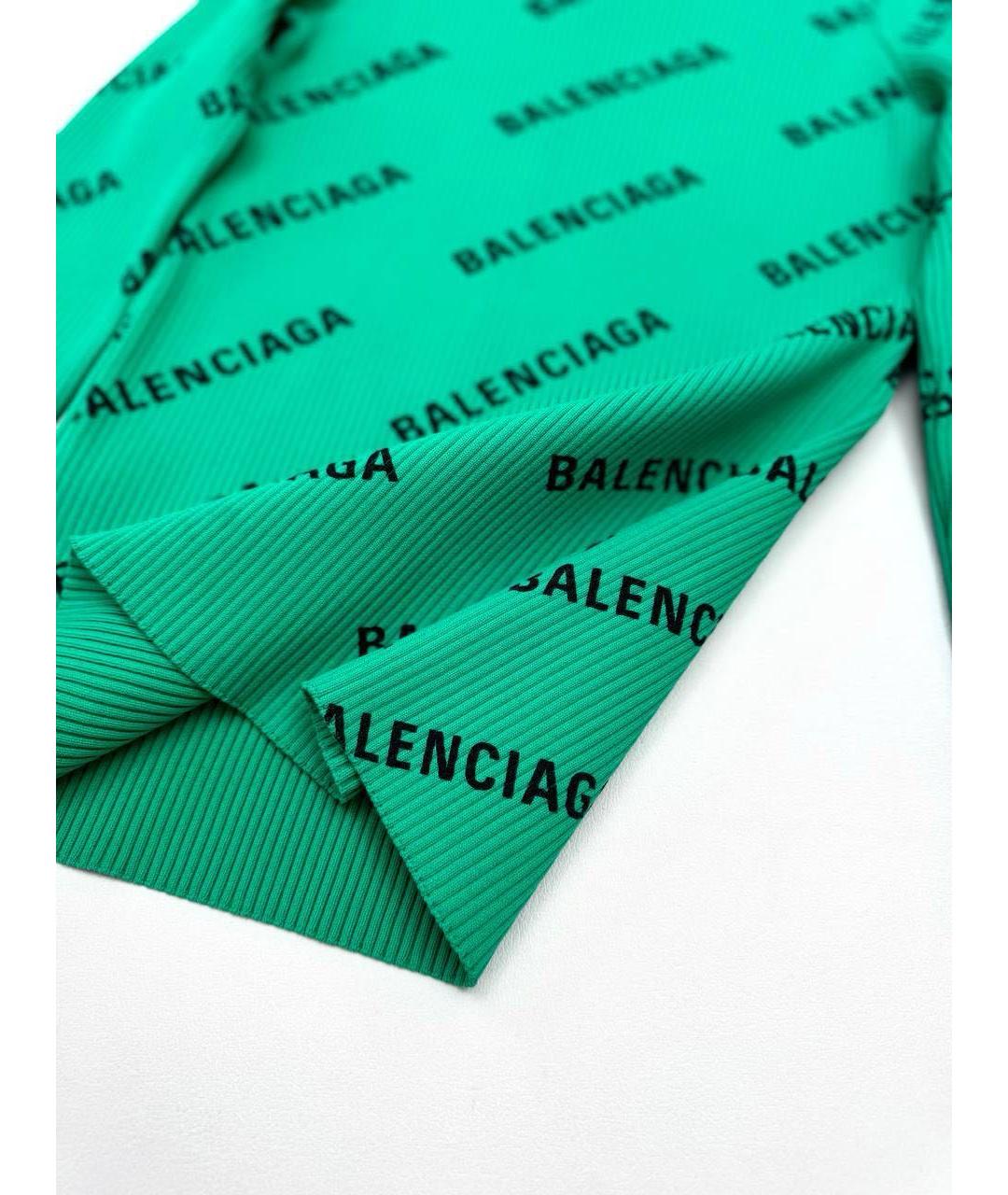 BALENCIAGA Зеленый полиамидовый джемпер / свитер, фото 3