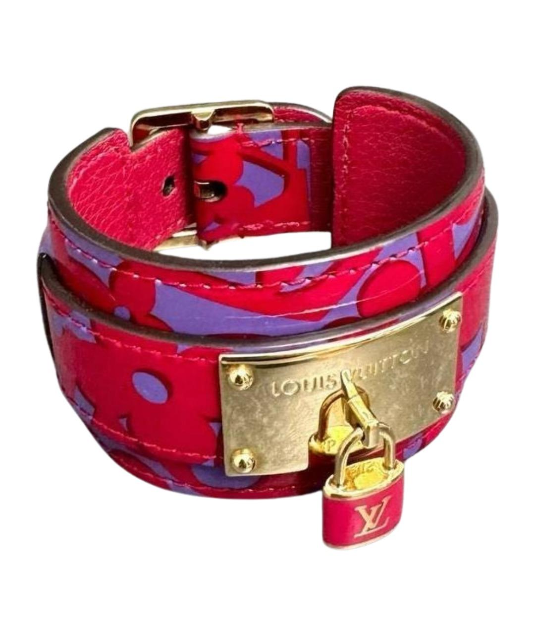 LOUIS VUITTON Розовый кожаный браслет, фото 1