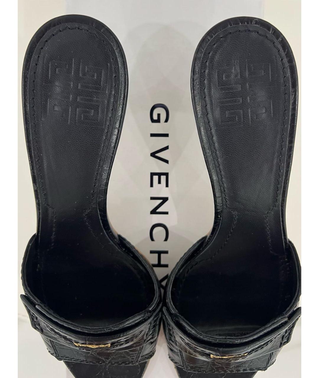 GIVENCHY Черные кожаные мюли, фото 7