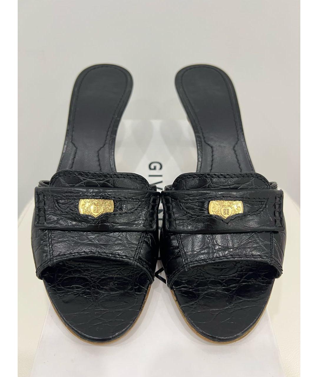 GIVENCHY Черные кожаные мюли, фото 3