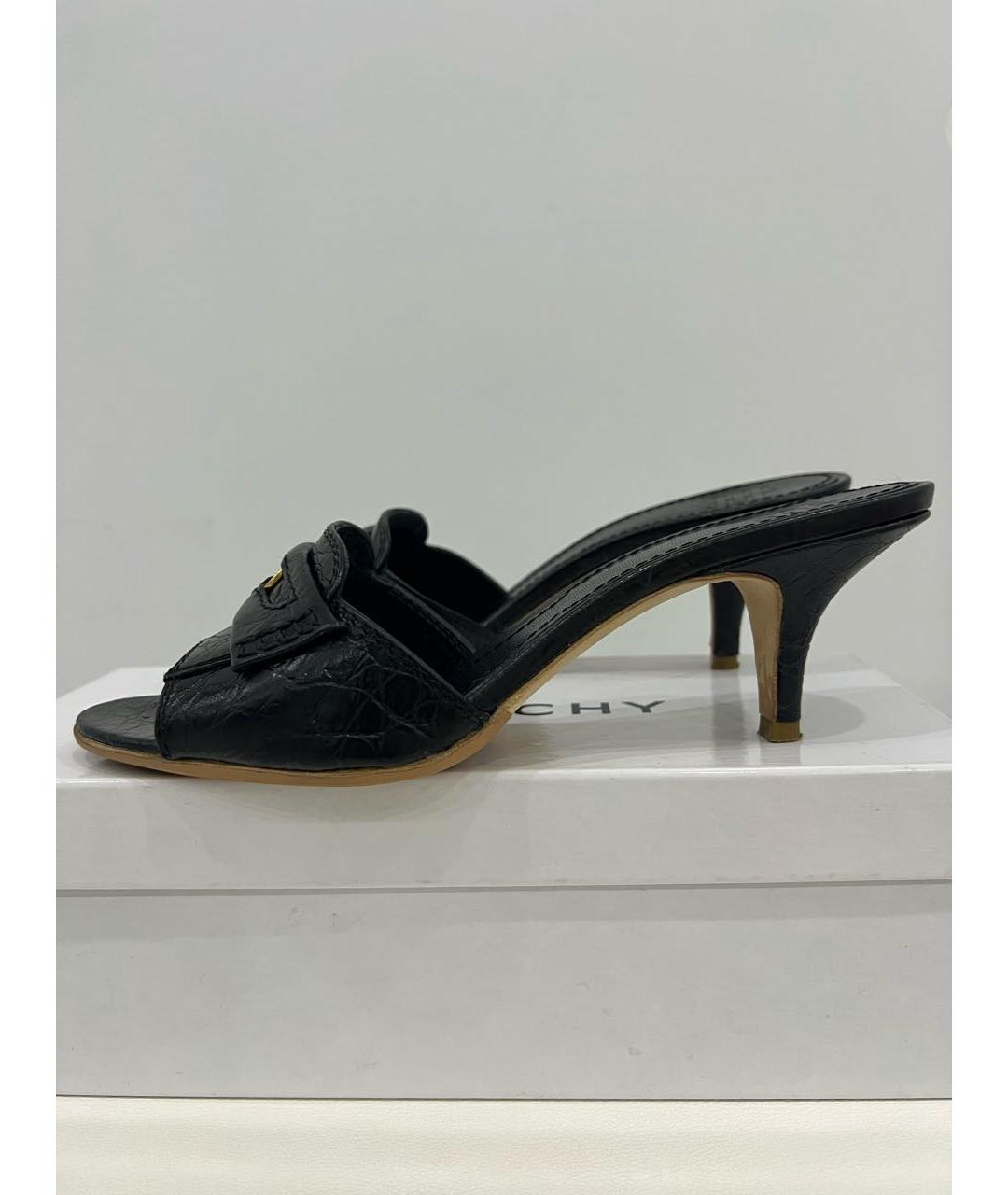 GIVENCHY Черные кожаные мюли, фото 4