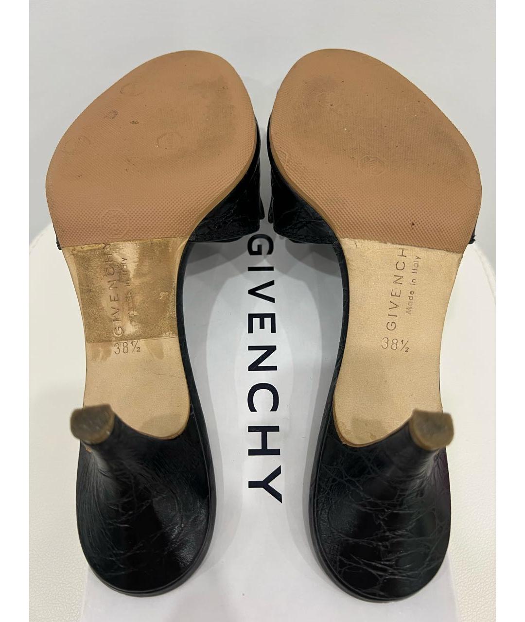 GIVENCHY Черные кожаные мюли, фото 6