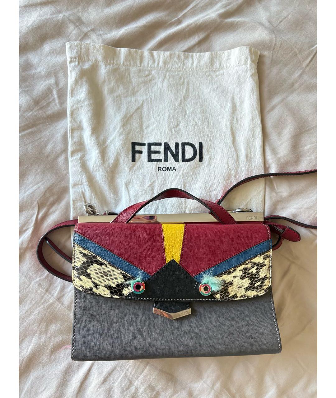 FENDI Мульти сумка через плечо из экзотической кожи, фото 2