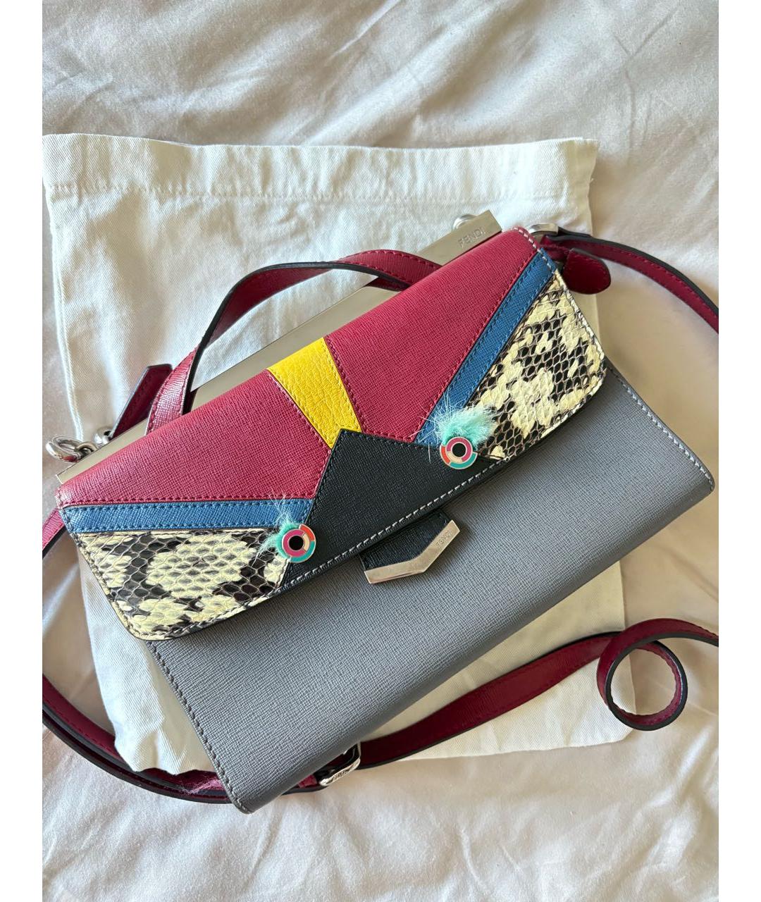 FENDI Мульти сумка через плечо из экзотической кожи, фото 6