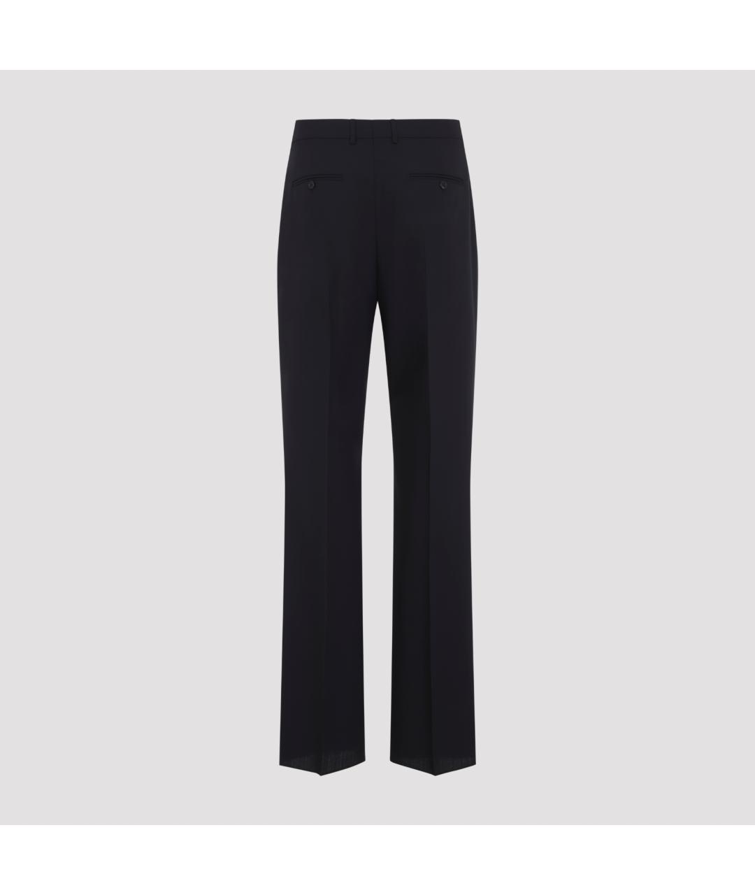 CELINE Черные шерстяные повседневные брюки, фото 2