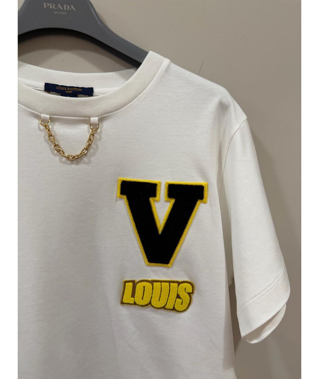LOUIS VUITTON Белая хлопковая футболка, фото 3