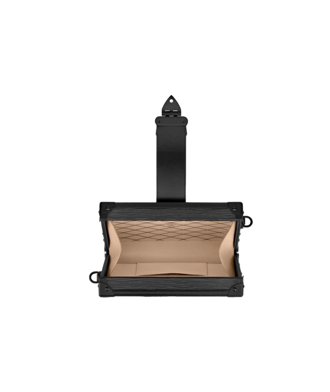 LOUIS VUITTON Черная кожаная сумка через плечо, фото 4