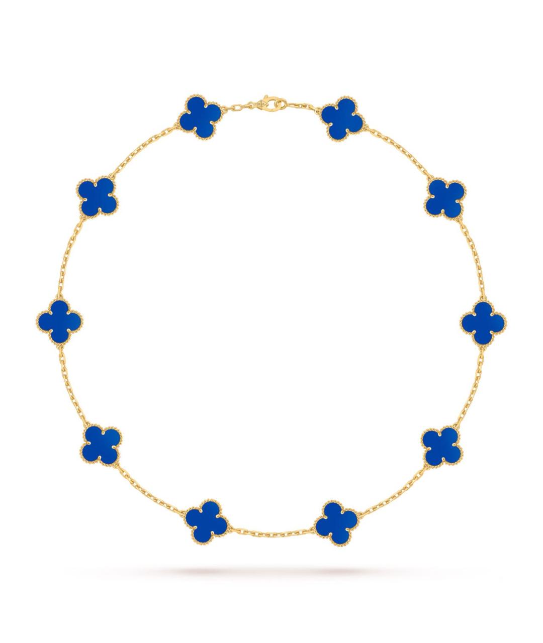 VAN CLEEF & ARPELS Синее колье из желтого золота, фото 3