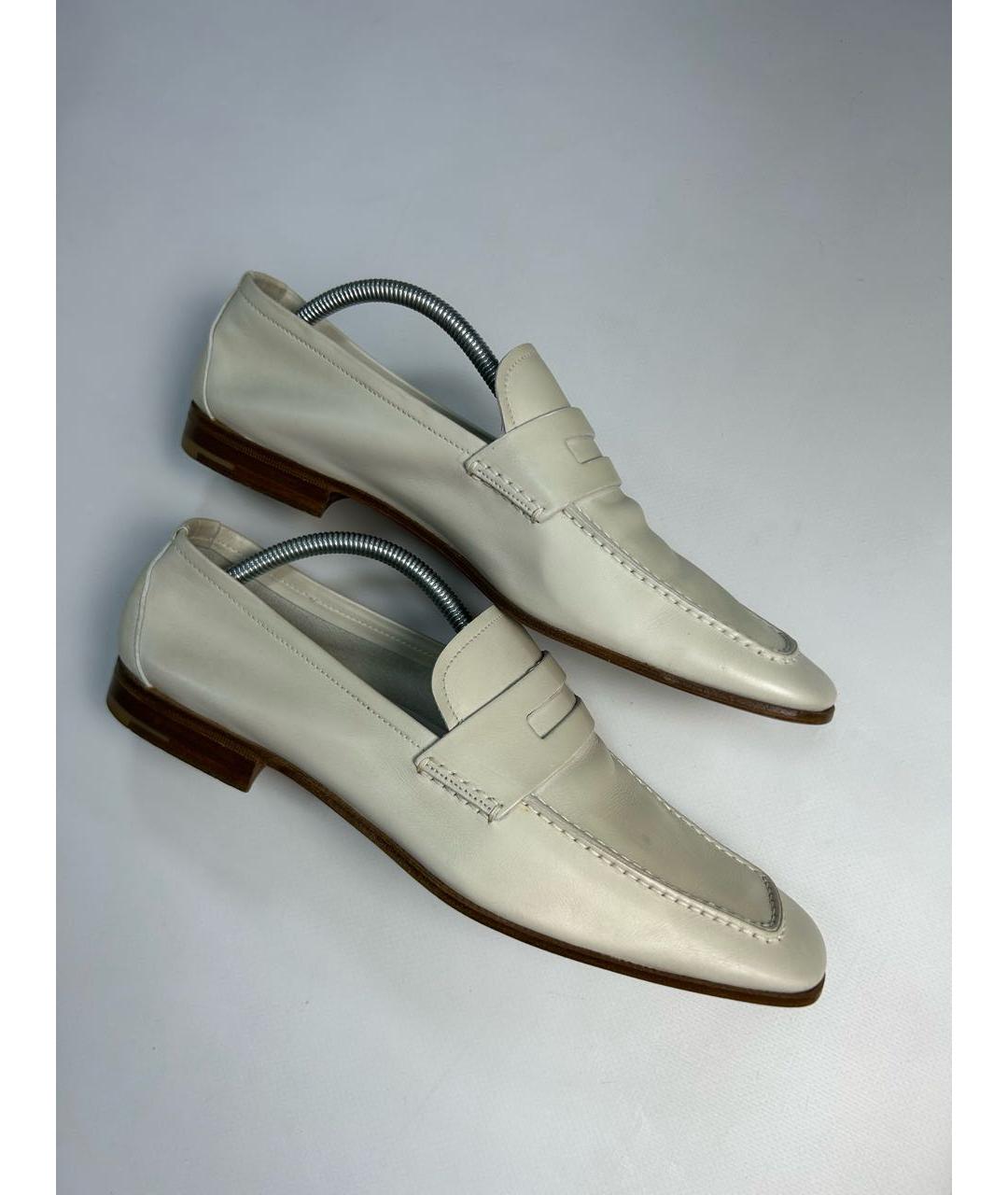 PRADA Белые кожаные лоферы, фото 9