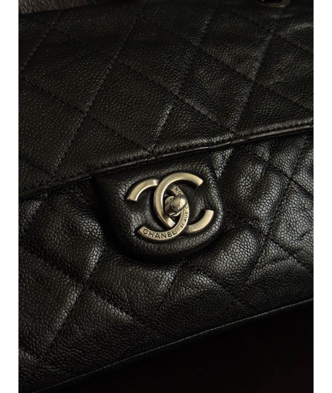 CHANEL Черная кожаная сумка через плечо, фото 4