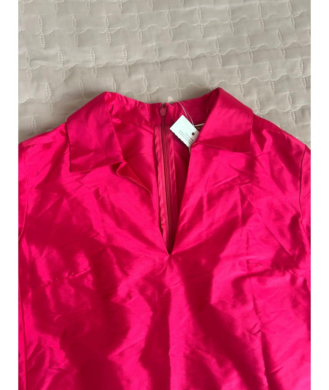 MAX MARA Розовая шелковая блузы, фото 2