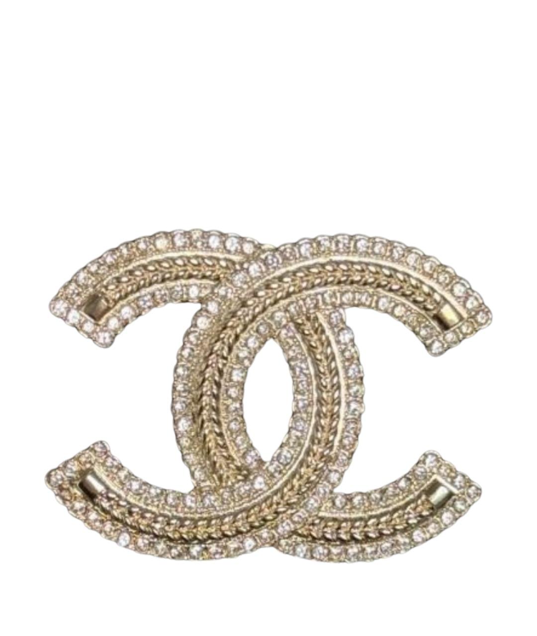 CHANEL Золотая металлическая булавка / брошь, фото 1