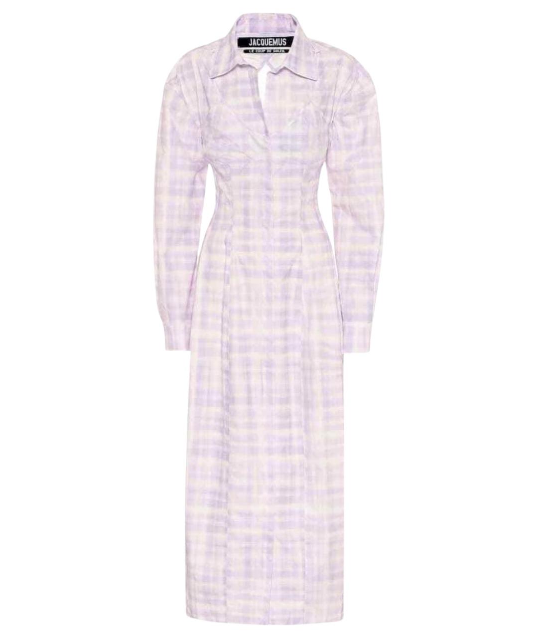 JACQUEMUS Фиолетовое хлопковое платье, фото 1