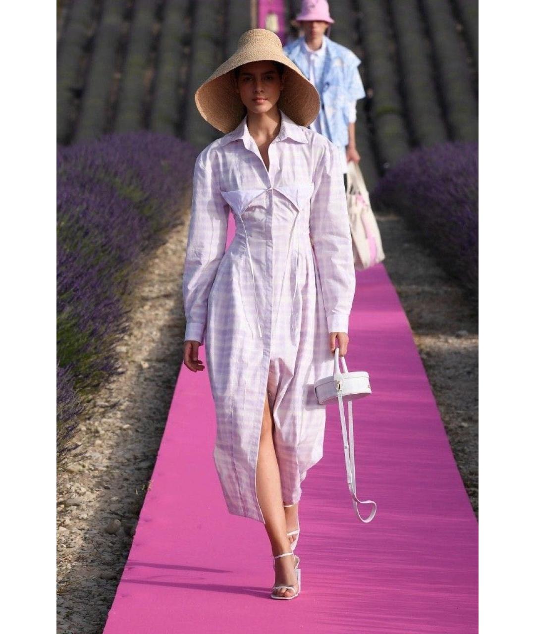 JACQUEMUS Фиолетовое хлопковое платье, фото 2