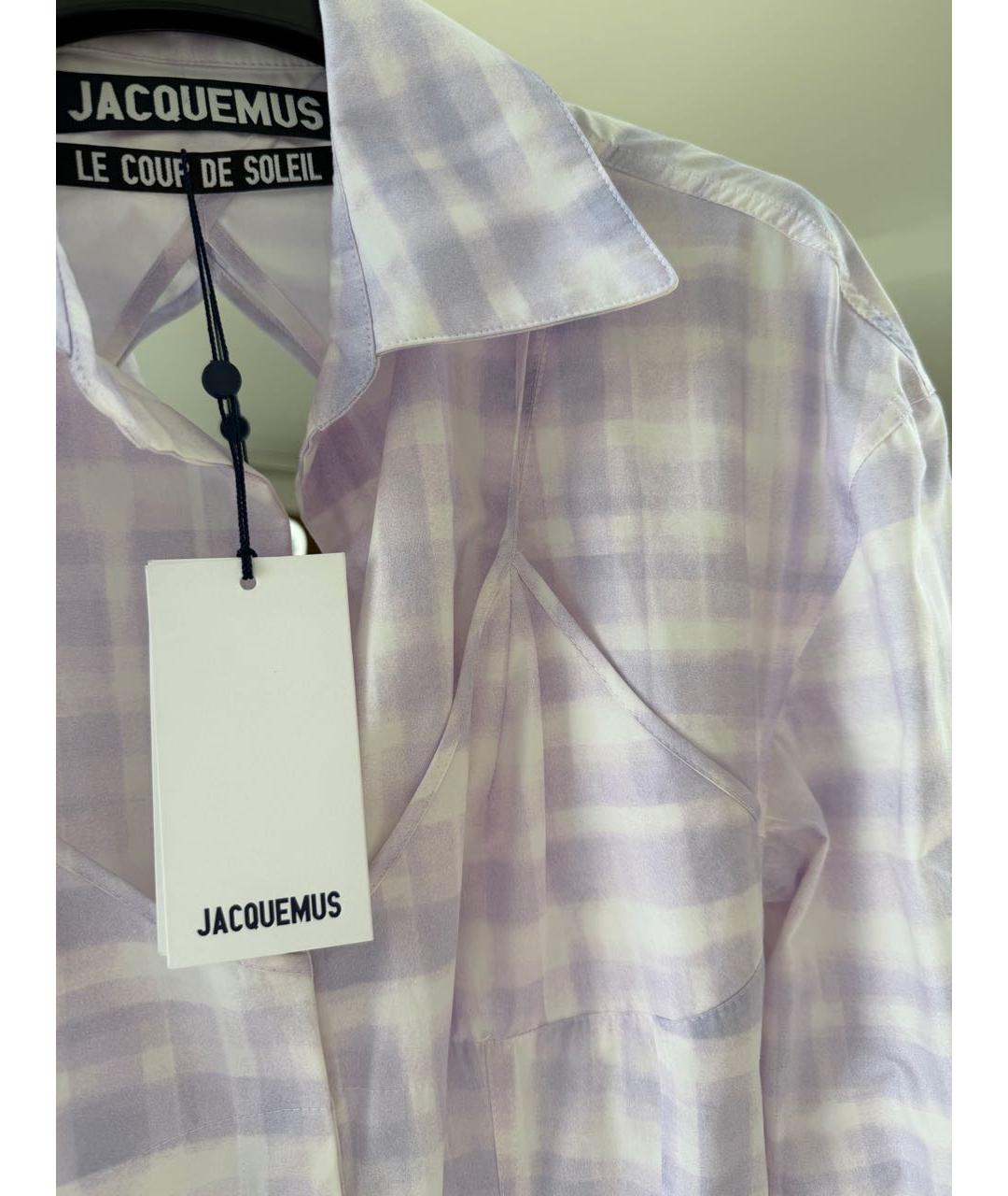 JACQUEMUS Фиолетовое хлопковое платье, фото 4