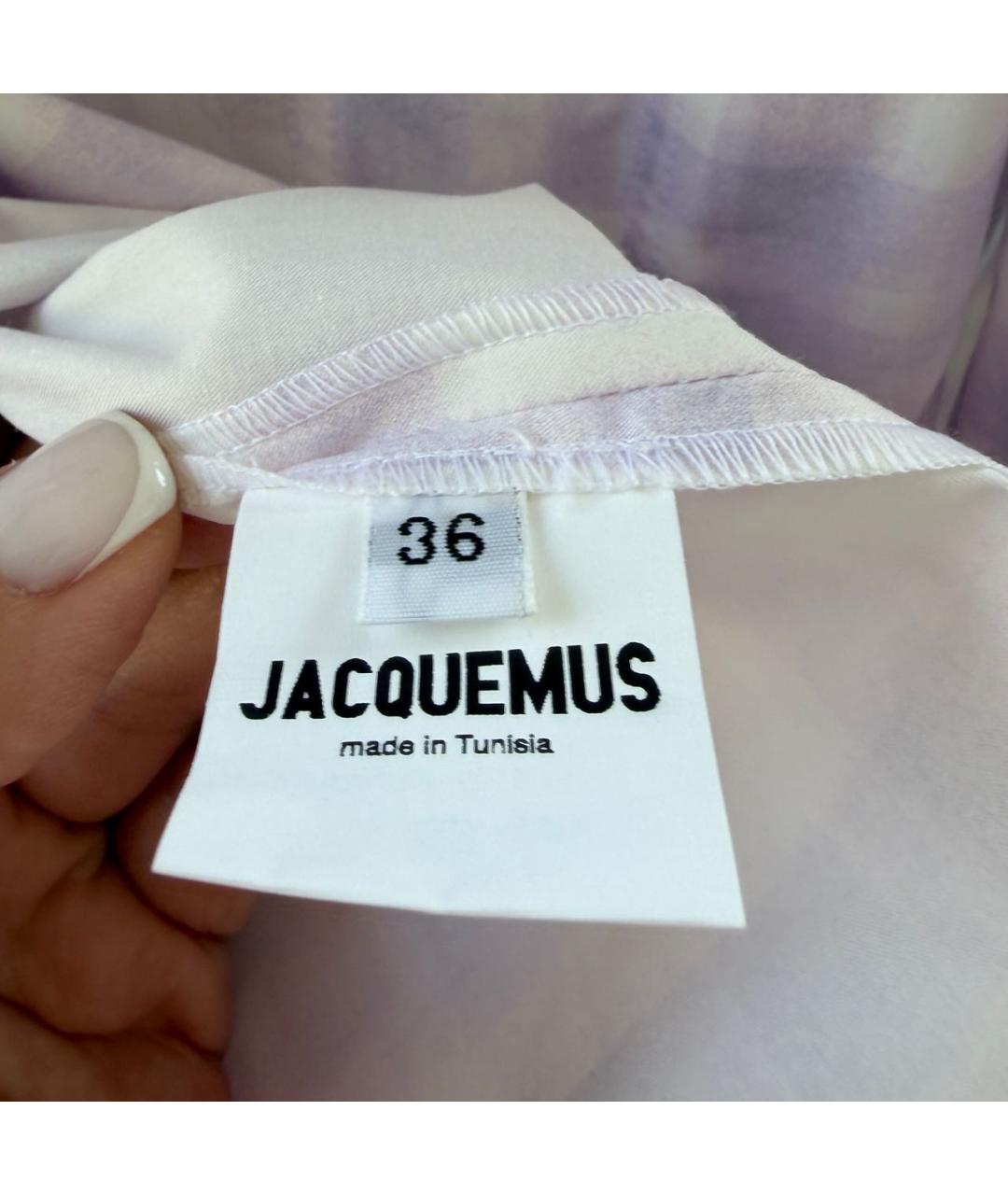 JACQUEMUS Фиолетовое хлопковое платье, фото 5