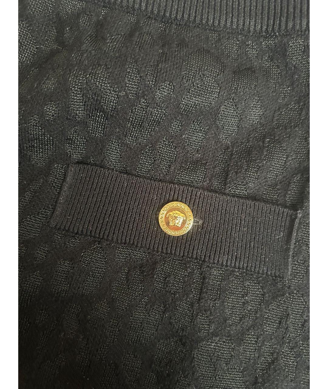 VERSACE Черная вискозная юбка мини, фото 3
