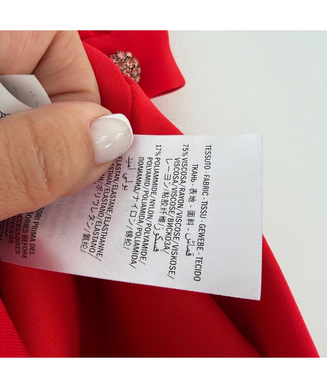 GUCCI Красное вискозное платье, фото 4